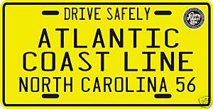 Atlantic Coast Line Railroad Railway 1956 License plate  