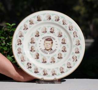 Antique Presidents of the United States Collector Plate JOHN F KENNEDY 