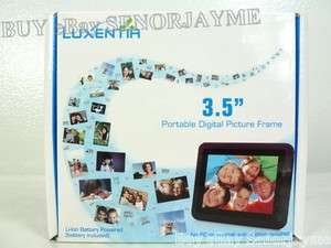 LUXENTIA 3.5 Portable Digital Picture Frame Black NEW  