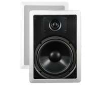 AudioSource AC8W 2 Way In Wall Speakers   100 Watts, 8 Carbon Filled 