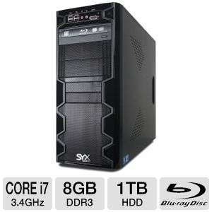 SYX SG 125 Gaming PC   Intel Core i7 2600 3.4 GHz, Genuine Windows® 7 