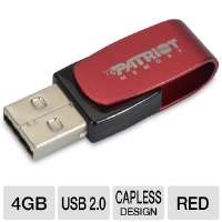Click to view Patriot PSF4GAUSB Xporter Axle USB Flash Drive   4GB 