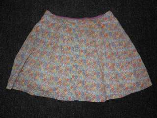   Anthropologie Yellow Orange Floral A line Skirt Sz 6 colorful  