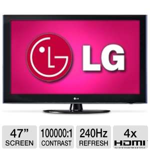 LG 47 1080p 240Hz 3D LCD HDTV and Interion Large Low Profile Wall 