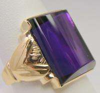 MENS COLLECTIBLE RING ANTIQUE VINTAGE ESTATE 1930S   1950S AMETHYST 
