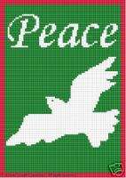 Crochet Patterns   PEACE WHITE DOVE afghan pattern  