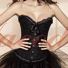 New Black B8819 lace up Corset Bustier Top S