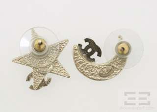 Chanel Jeweled Star & Moon CC Monogram Stud Earrings, 08P  