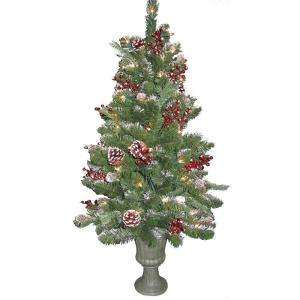GE 42 in. Pre Lit Frosted Berry Tree 41197HD 