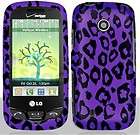   Touch MN270 PURPLE BLACK LEOPARD Faceplate Protector Hard Phone Case