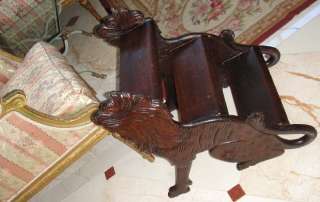 RARE ANTIQUE FRENCH GOTHIC CARVED WOOD LIBRARY BED STAIRS STEPS 