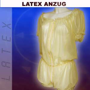 Latex Anzug Kurzanzug Farbe Transparent Gr.M   XXL  
