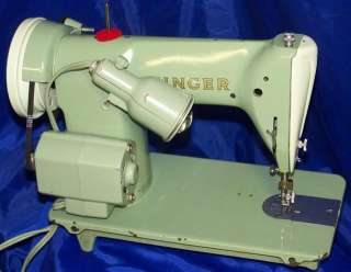 SINGER 185K SEWING MACHINE 1958 SERVICED NICE QUILT  