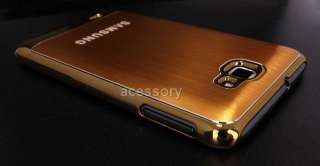 Gold Aluminium Deluxe Tasche Hülle Etui für Samsung Galaxy Note 