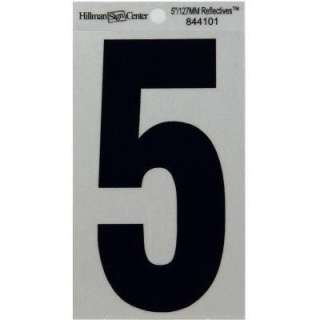 Hillman 5 In. Mylar Reflective Number 5 844101  