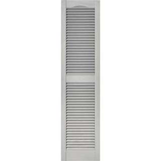 Builders Edge 15 in. x 60 in. Louvered Shutters Pair #030 Paintable 