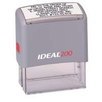 Ideal 200 Self Inking 7 Line Bank Endorsement Stamp  