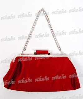 Ladies Clutch Shoulder Bag Handbag Tote Dark Red FM6EG  