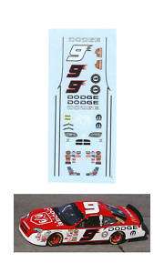 Kasey Kahne #9 Dodge decal (1/64 scale)  