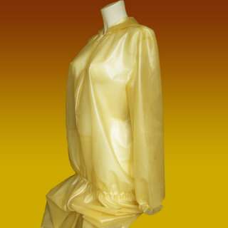 Latex Anzug Ganzanzug mit Kapuze Farbe Transparent Gr.M   XXL  