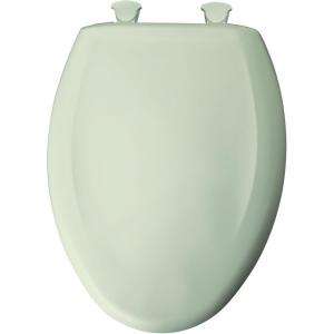 BEMIS Whisper Close Elongated Closed Front Toilet Seat in Honeydew 