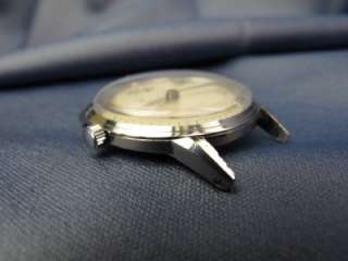   Stainless Manual Watch Head Sub Seconds Dail Runs Great #188  