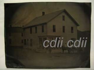 Grocery + Dry Goods Store Full Plate Tintype Photograph  