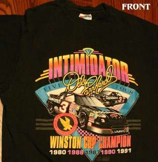 Rare True Vintage 92 Dale Earnhardt Sr NASCAR T Shirt L  