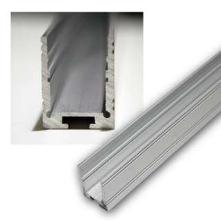 1m Aluminium U Profil eloxiert hoch für LED Stripes Aluprofil 