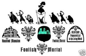 The Haunted Mansion vinyl decals, stickers   LOT of 9  