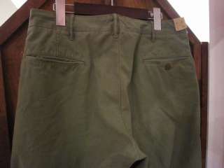   VINTAGE DOUBLE RL RRL  OFFICER CHINOS PANTS  OLIVE GREEN  
