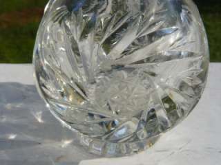 ANTIQUE CUT GLASS PINWHEEL PATTERN PERFUME BOTTLE  