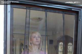 JAROLIFT®™ Fliegengitter Türvorhang, max. 100 cm x 220 cm, schwarz