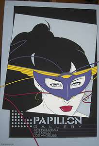 Patrick Nagel Papillon Hand Signed & Numbered Serigraph  