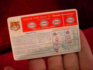 Vintage 1969 ESSO CREDIT CARD Humble Oil & Refining Company GAS 