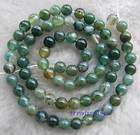 6mm Green India Agate Round Beads 15  