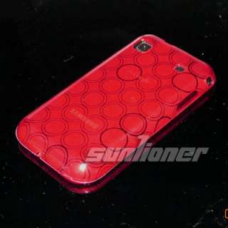   Galaxy S 4G T959V TPU Silicone case Cover+ LCD Film . RED  