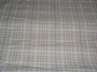 COTTON TAN PLAID DRAPERY/UPH FABRIC ~By the Yard~  