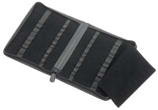 Rosetta Ballistic Nylon/Napa 20 Pen Zipper Case, Black  