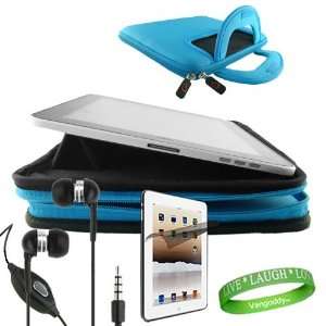  Stand Accessories Kit Includes ? Snug Fit Black Case with Aqua Blue 