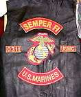 us marine corp leather vest  