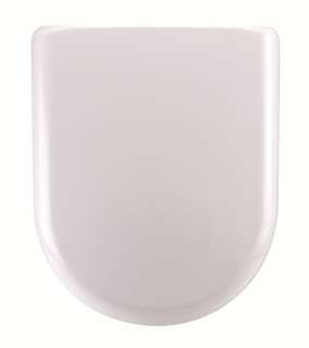 Ikon White Thermoset Duraplast D Shape Soft Close Toilet Seat Closed