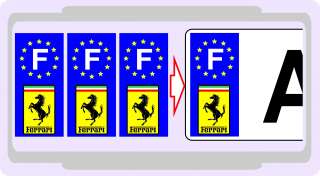   Ferrari Sticker Autocollant Plaque immatriculation