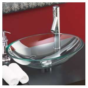  Decolav 1122T 20 Oval Transparent Tempered Glass Sink 