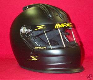 Impact Super Charger Air Helmet Flat Black SA2010 imca  