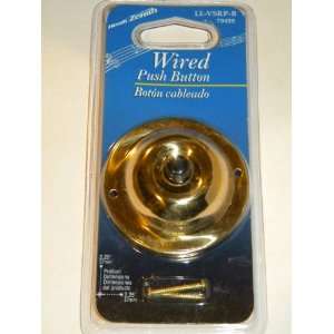 Heath Zenith Wired Push Button (LE VSRP B, Solid Brass, Surface Mount 