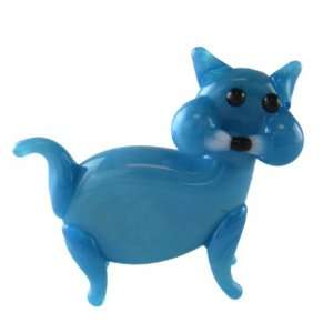  Miniture Glass Figurines Glass Figurine Animals   Blue Cat 