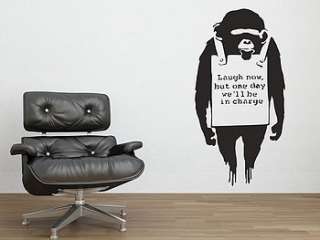 This wall sticker design was inspired by the graffiti artist, Banksy 