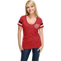 Detroit Red Wings Womens Tops, Detroit Red Wings Womens T Shirts, Red 