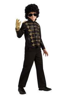 Michael Jackson Deluxe Black Military Jacket Child Costume for 